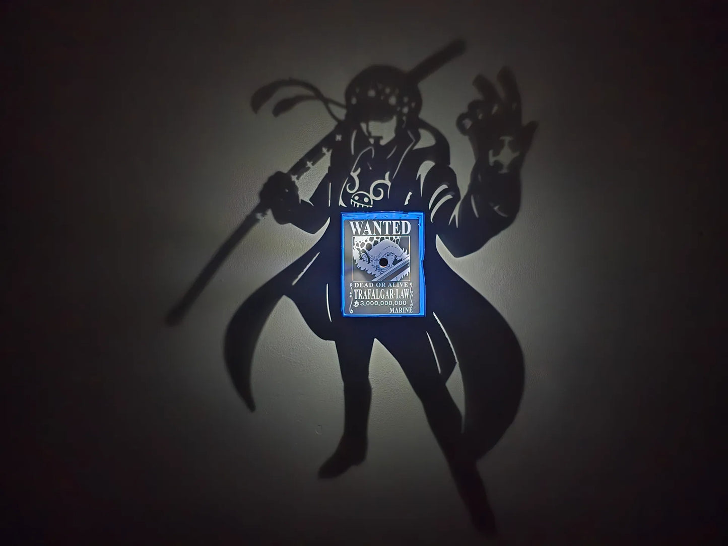Trafalgar D. Water Law Shadow Lamp | One Piece Temalı Dekoratif Gölge Lambası
