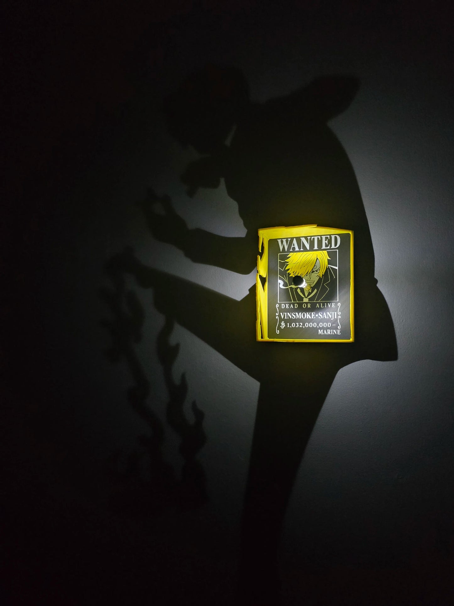 Vinsmoke Sanji Shadow Lamp | One Piece Temalı Dekoratif Gölge Lambası