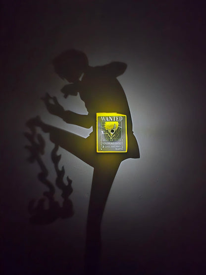 Vinsmoke Sanji Shadow Lamp | One Piece Temalı Dekoratif Gölge Lambası