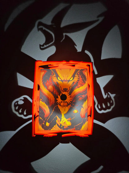 Kurama Dokuz Kuyruklu Tilki Shadow Lamp | Naruto Temalı Dekoratif Gölge Lambası
