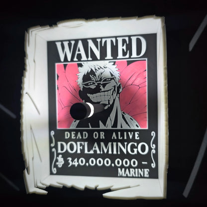 Donquixote Doflamingo Shadow Lamp | One Piece Temalı Dekoratif Gölge Lambası
