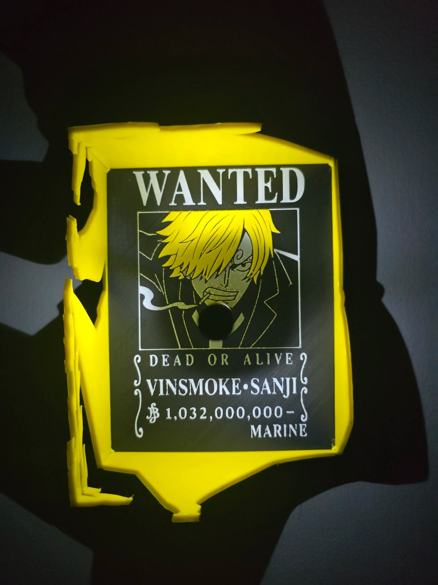 Vinsmoke Sanji Shadow Lamp | One Piece Temalı Dekoratif Gölge Lambası