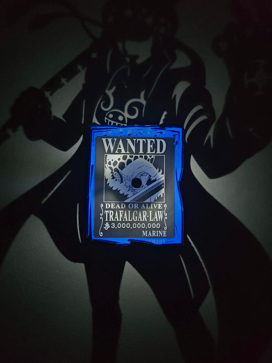 Trafalgar D. Water Law Shadow Lamp | One Piece Temalı Dekoratif Gölge Lambası