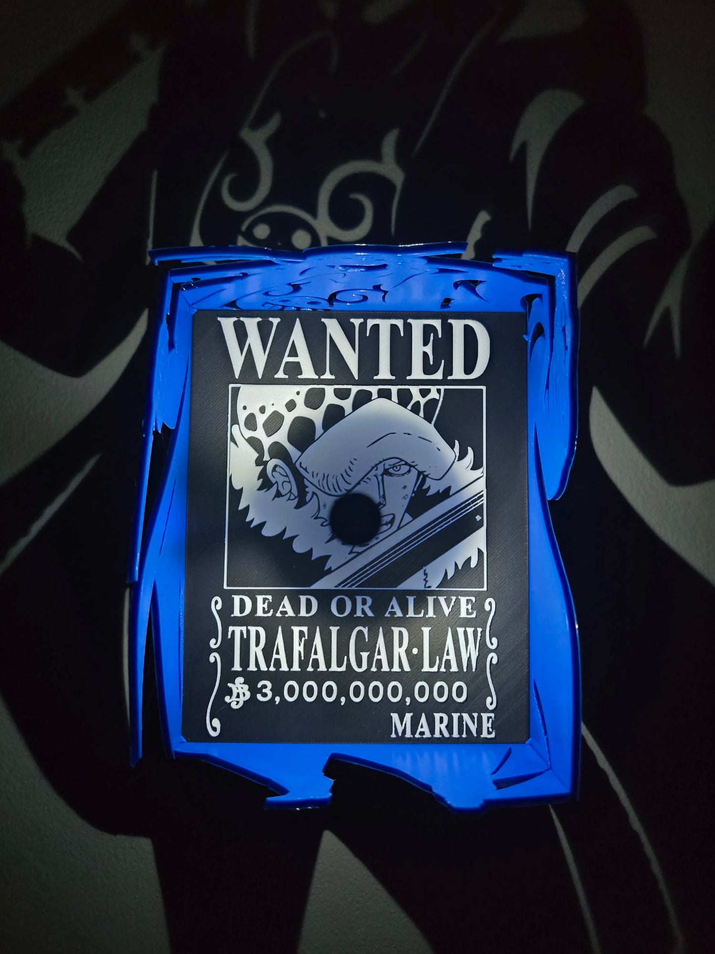 Trafalgar D. Water Law Shadow Lamp | One Piece Temalı Dekoratif Gölge Lambası