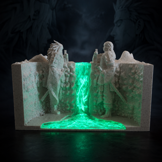 Naruto Valley of the End Karanlıkta Parlayan Dekoratif Diorama