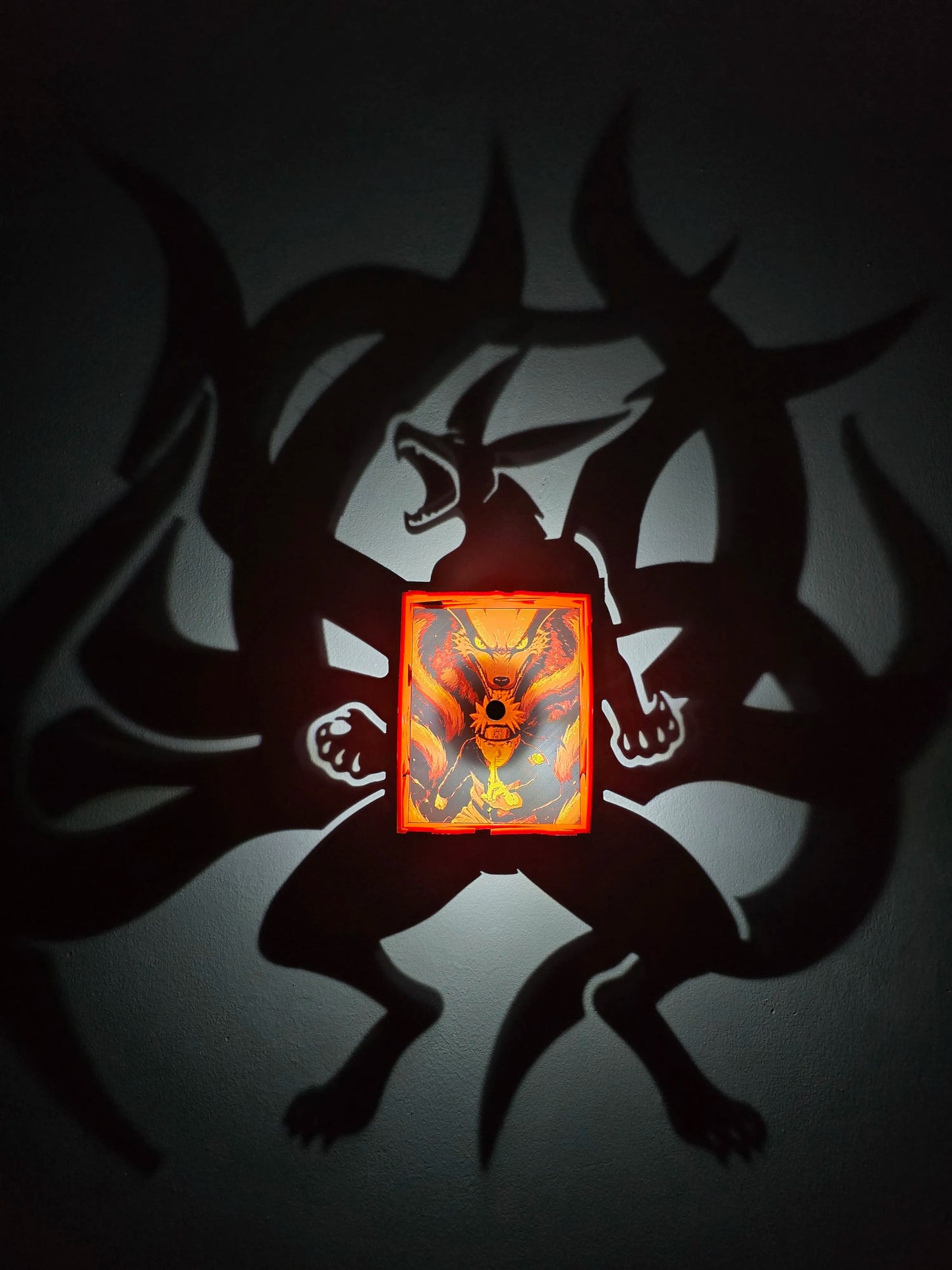 Kurama Dokuz Kuyruklu Tilki Shadow Lamp | Naruto Temalı Dekoratif Gölge Lambası