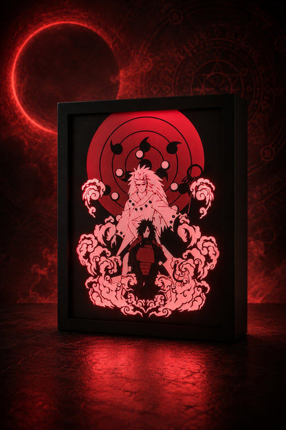 Uchiha Madara LED Lightbox Gece Lambası | Naruto